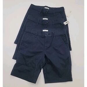 3 Pack Amazon Essentials Girls Boys School Uniform Shorts Size 10 Slim Navy Blue
